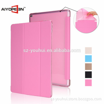 Hot sales PU +TPU conjoined Case for iPad Pro 12.9 inch folded 3 styles auto sleeep Smart cover